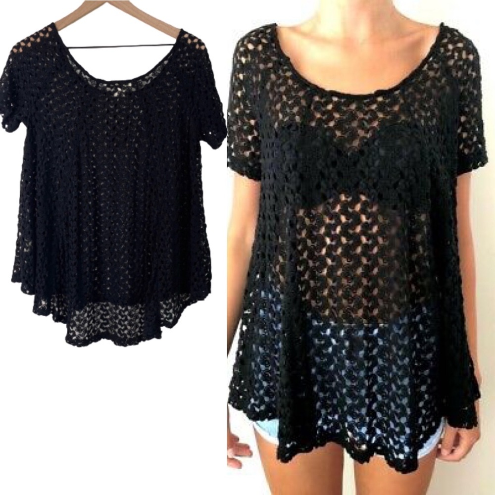 UO Anthro | Staring at Stars Eyelet Top
